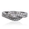 Image 1 : 14KT White Gold 0.54 ctw Diamond Ring