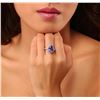 Image 2 : 14KT White Gold 4.81 ctw Tanzanite and Diamond Ring