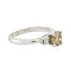 Image 2 : 14KT White Gold 1.19 ctw Diamond Ring