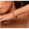 Image 1 : 14KT Rose Gold 16.91 ctw Coral and Diamond Bracelet