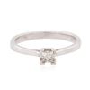 Image 1 : 14KT White Gold 0.18 ctw Diamond Solitaire Ring