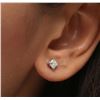 Image 1 : 14KT White Gold 1.15 ctw Diamond Solitaire Earrings