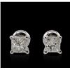 Image 3 : 14KT White Gold 1.15 ctw Diamond Solitaire Earrings
