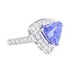 Image 4 : 14KT White Gold 2.20 ctw Tanzanite and Diamond Ring