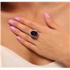 Image 1 : 14KT White Gold 12.96 ctw Amethyst and Diamond Ring
