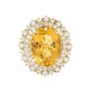 Image 3 : 14KT Yellow Gold 8.56 ctw Citrine and Diamond Ring