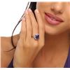 Image 2 : 14KT White Gold 4.55 ctw Tanzanite and Diamond Ring