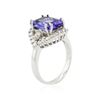 Image 6 : 14KT White Gold 4.55 ctw Tanzanite and Diamond Ring