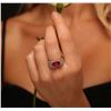 Image 1 : 14KT Rose Gold 2.42 ctw Rubelite and Diamond Ring