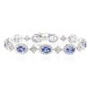 Image 3 : 14KT White Gold 13.14 ctw Tanzanite and Diamond Bracelet