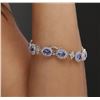 Image 6 : 14KT White Gold 13.14 ctw Tanzanite and Diamond Bracelet