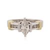 Image 1 : 14KT Two-Tone 1.08 ctw Marquise Cut Diamond Ring