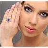 Image 5 : 14KT White Gold 3.89 ctw Tanzanite and Diamond Ring