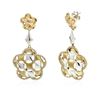 Image 2 : 14KT Yellow Gold 0.75 ctw Diamond Dangle Earrings
