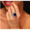 Image 1 : 14KT Yellow Gold 21.26 ctw Tanzanite and Diamond Ring