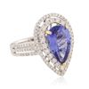 Image 4 : 14KT Two-Tone Gold 3.54 ctw Tanzanite and Diamond Ring