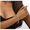 Image 1 : 14KT White Gold 6.98 ctw Diamond Tennis  Bracelet