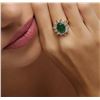 Image 2 : 14KT Yellow Gold 2.44 ctw Emerald and Diamond Ring
