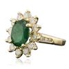 Image 4 : 14KT Yellow Gold 2.44 ctw Emerald and Diamond Ring