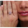 Image 6 : 14KT White Gold 0.70 ctw Pink Sapphire and Diamond Ring