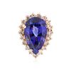 Image 3 : 14KT Rose Gold 18.98 ctw GIA Cert Tanzanite and Diamond Ring