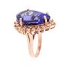 Image 5 : 14KT Rose Gold 18.98 ctw GIA Cert Tanzanite and Diamond Ring