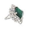 Image 4 : 14KT White Gold 13.22 ctw Emerald and Diamond Ring