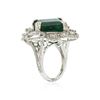 Image 6 : 14KT White Gold 13.22 ctw Emerald and Diamond Ring