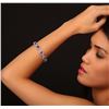 Image 1 : 14KT White Gold 21.00 ctw Tanzanite and Diamond Bracelet