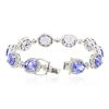 Image 6 : 14KT White Gold 21.00 ctw Tanzanite and Diamond Bracelet
