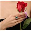 Image 1 : 14KT Yellow Gold 3.10 ctw Emerald and Diamond Ring