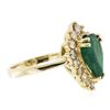 Image 4 : 14KT Yellow Gold 3.10 ctw Emerald and Diamond Ring