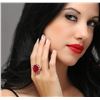 Image 2 : 14KT Yellow Gold 9.07 ctw Ruby and Diamond Ring