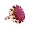 Image 4 : 14KT Yellow Gold 9.07 ctw Ruby and Diamond Ring