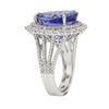 Image 6 : 18KT White Gold 10.19 ctw Tanzanite and Diamond Ring