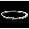 Image 4 : 14KT White Gold 2.52 ctw Diamond Bangle Bracelet