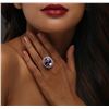 Image 5 : 14KT White Gold 10.19 ctw Amethyst and Diamond Ring