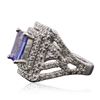 Image 6 : 14KT White Gold 2.80 ctw Tanzanite and Diamond Ring