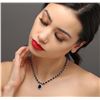 Image 2 : 14KT White Gold 28.02 ctw Sapphire and Diamond Necklace