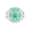 Image 3 : 14KT White Gold 5.58 ctw Emerald and Diamond Ring