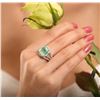 Image 5 : 14KT White Gold 5.58 ctw Emerald and Diamond Ring