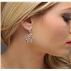 Image 2 : 14KT White Gold 0.99 ctw Diamond Earrings