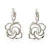 Image 3 : 14KT White Gold 0.99 ctw Diamond Earrings