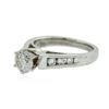 Image 4 : Platinum 1.14 ctw Diamond Ring