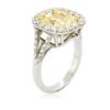 Image 8 : Platinum EGL USA Certified 5.80 ctw Fancy Yellow Diamond Ring