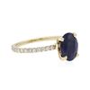 Image 4 : 14KT Yellow Gold 2.05 ctw Sapphire and Diamond Ring