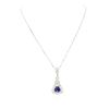 Image 3 : 14KT White Gold 7.37 ctw Tanzanite and Diamond Pendant With Chain