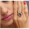 Image 2 : 18KT Yellow Gold 3.00 ctw Tanzanite and Diamond Ring