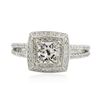 Image 1 : 18KT White Gold 1.99 ctw Diamond Ring