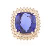 Image 3 : 14KT Rose Gold 25.52 ctw GIA Certified Tanzanite and Diamond Ring